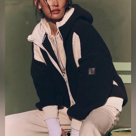 new FREE PEOPLE MOVEMENT hit the slopes heavy fleece jacket m - Picture 5 of 5